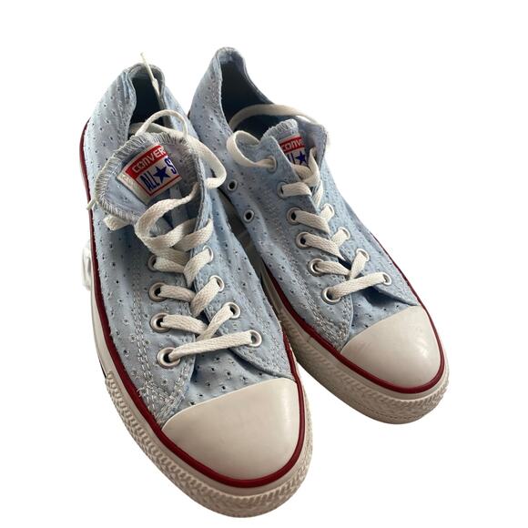 Converse Eyelet CT Ox Fountain Blue All Star Size 9 Sneakers - Picture 1 of 8